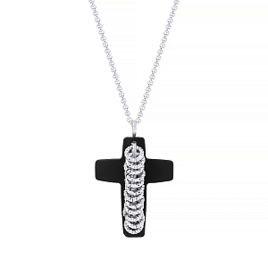 Колье из серебра с эмалью