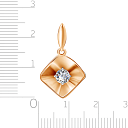 Подвеска из красного золота с фианитом