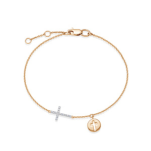 Браслет из красного золота с бриллиантами