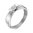 Кольцо из белого золота с бриллиантом