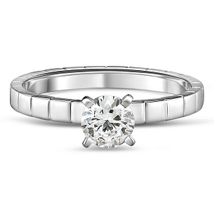 Кольцо из белого золота с бриллиантом