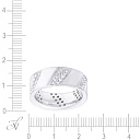 Кольцо обручальное из белого золота с бриллиантами