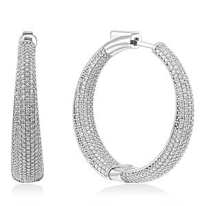 Серьги из белого золота с бриллиантами