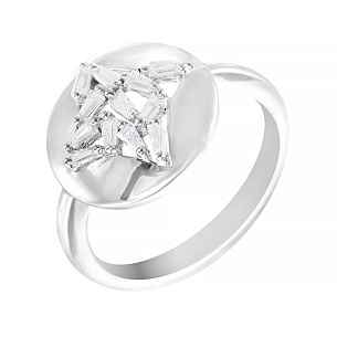 Кольцо из серебра с фианитом