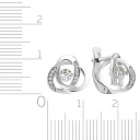 Серьги с английским замком из белого золота с бриллиантами