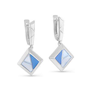 Серьги с английским замком из серебра