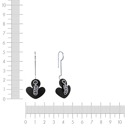 Серьги из серебра с эмалью