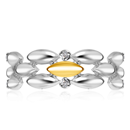 Кольцо из серебра с топазами