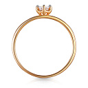 Кольцо из красного золота с фианитом