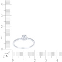 Кольцо помолвочное из белого золота с бриллиантами