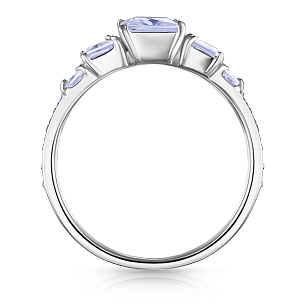 Кольцо из серебра с фианитом