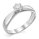 Кольцо из белого золота с бриллиантом
