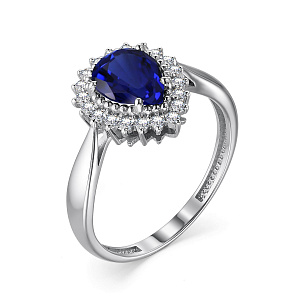 Кольцо из серебра с сапфиром