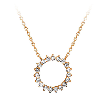 Колье из красного золота с фианитами