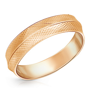 Кольцо обручальное с алмазной гранью