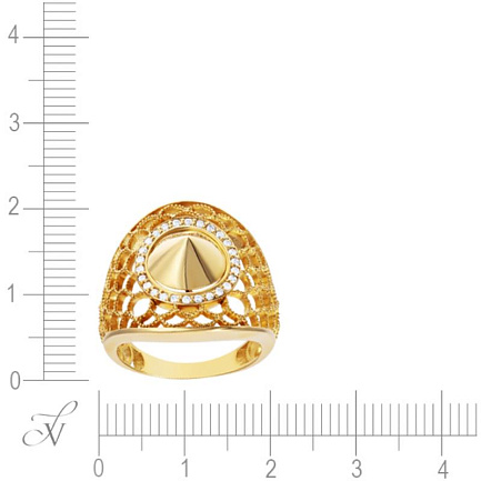 Кольцо из желтого золота с бриллиантами