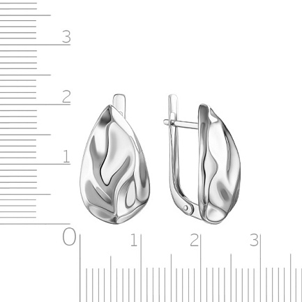 Серьги с английским замком из серебра