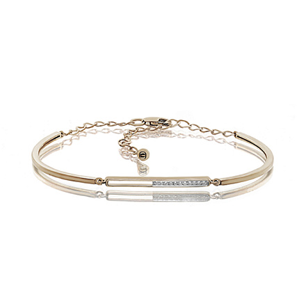 Браслет из красного золота с бриллиантами