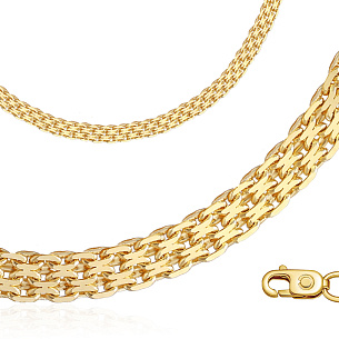 Цепь автомат из желтого золота