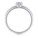 Кольцо помолвочное из белого золота с бриллиантами