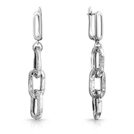 Серьги с английским замком из серебра