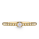 Кольцо из желтого золота с фианитом