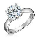 Кольцо из белого золота с бриллиантом