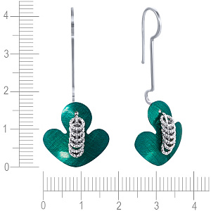 Серьги из серебра с эмалью