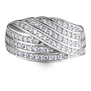 Кольцо из серебра с фианитом