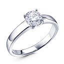 Кольцо из белого золота с бриллиантом