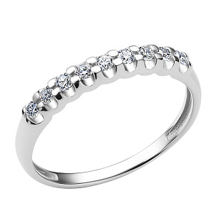 Кольцо из белого золота с бриллиантами