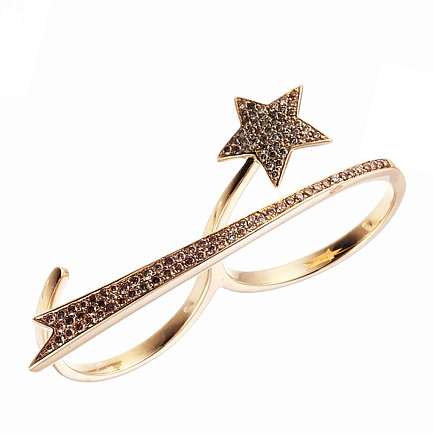 Кольцо из желтого золота с бриллиантами