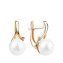 Серьги с английским замком из красного золота