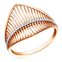 Кольцо из красного золота с фианитом