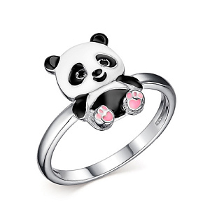 Кольцо детское из серебра с фианитом