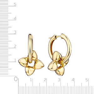 Серьги из серебра с позолотой