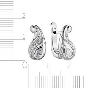 Серьги с английским замком из белого золота