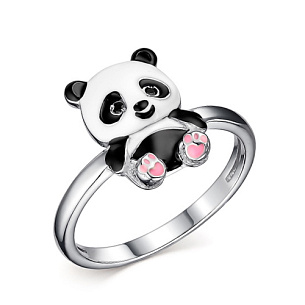 Кольцо детское из серебра с фианитом