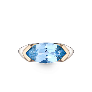 Кольцо из желтого золота с топазом