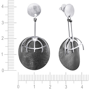 Пусеты из серебра с перламутром