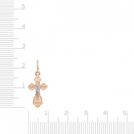 Крест из комбинированного золота