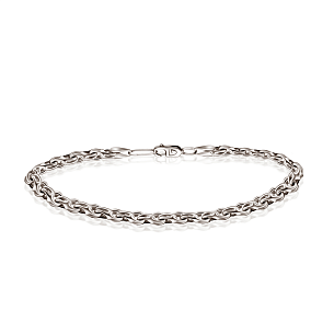 Браслет ручной работы из серебра, плетение шпрингелевое