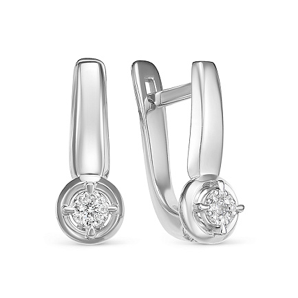 Серьги из белого золота с бриллиантами