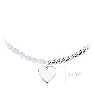 Колье из серебра с жемчугом