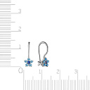 Серьги с французским замком из серебра с фианитом