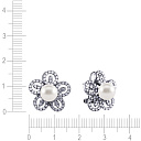 Серьги из белого золота с бриллиантами, жемчугом