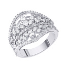 Кольцо из белого золота с бриллиантами