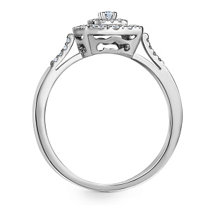 Кольцо из белого золота с бриллиантами