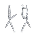 Серьги из белого золота с бриллиантами