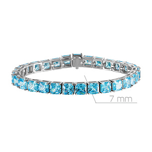 Браслет из серебра с цирконием